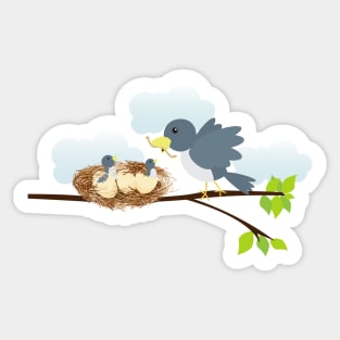 Mama Bird Sticker